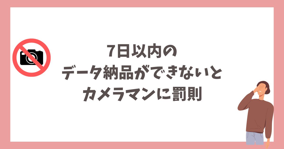 fotowaでデータ納品されない場合はカメラマンに罰則がある