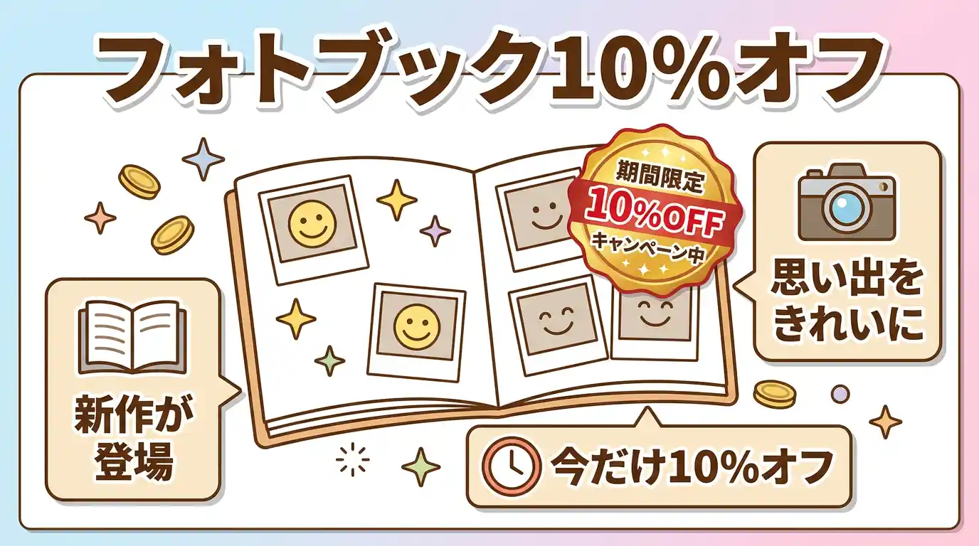 【期間限定】fotowaフォトブック10%OFFキャンペーン