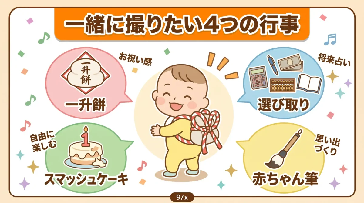 1歳バースデーフォトで撮っておきたいお祝いイベント4つ