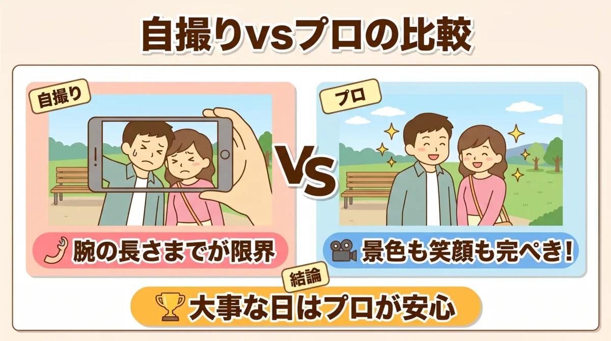 自撮りの「限界ライン」を知れば出張撮影の出番がわかる