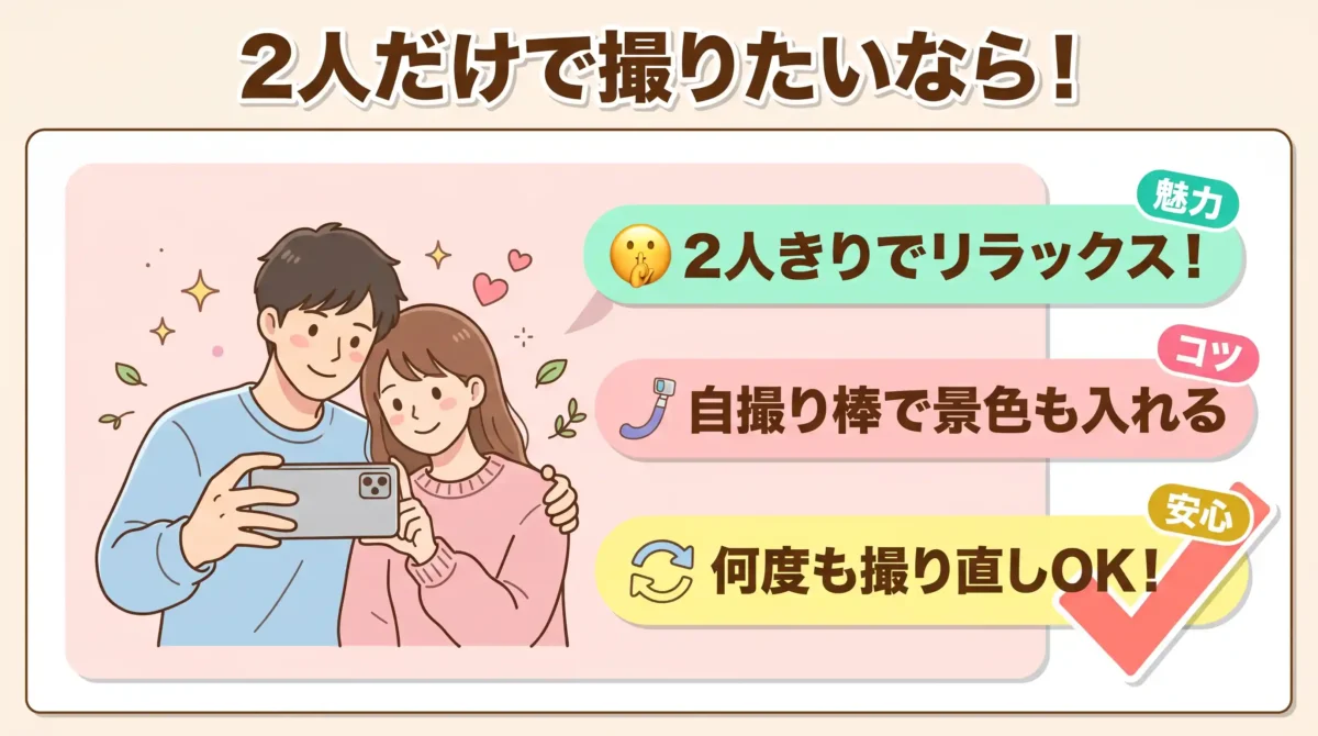 【選び方①】自撮り派のカップルの特徴とおすすめシーン