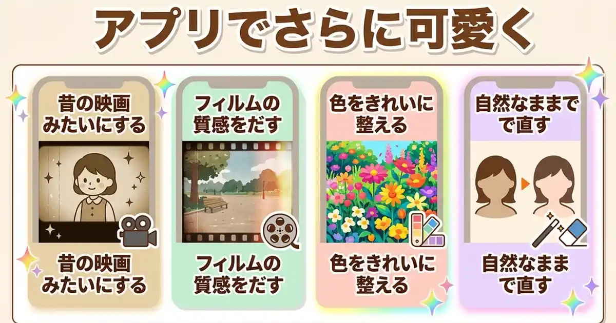 加工でエモさをプラス！フィルターアプリ4つの使い分け