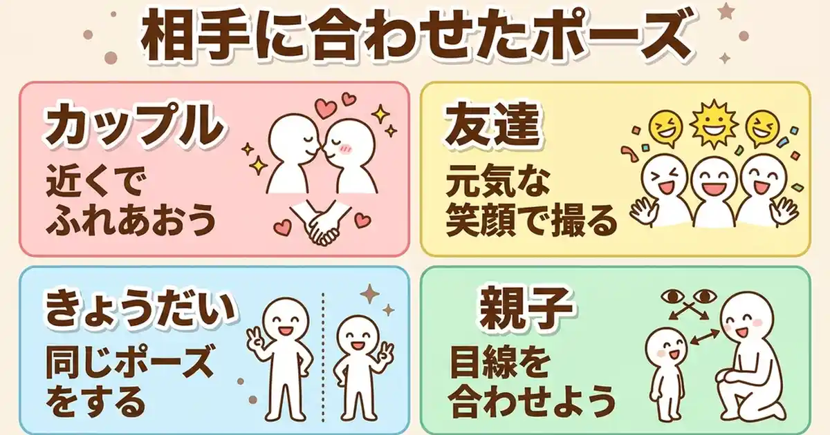 〜2人の関係性別〜エモいポーズの選び分け