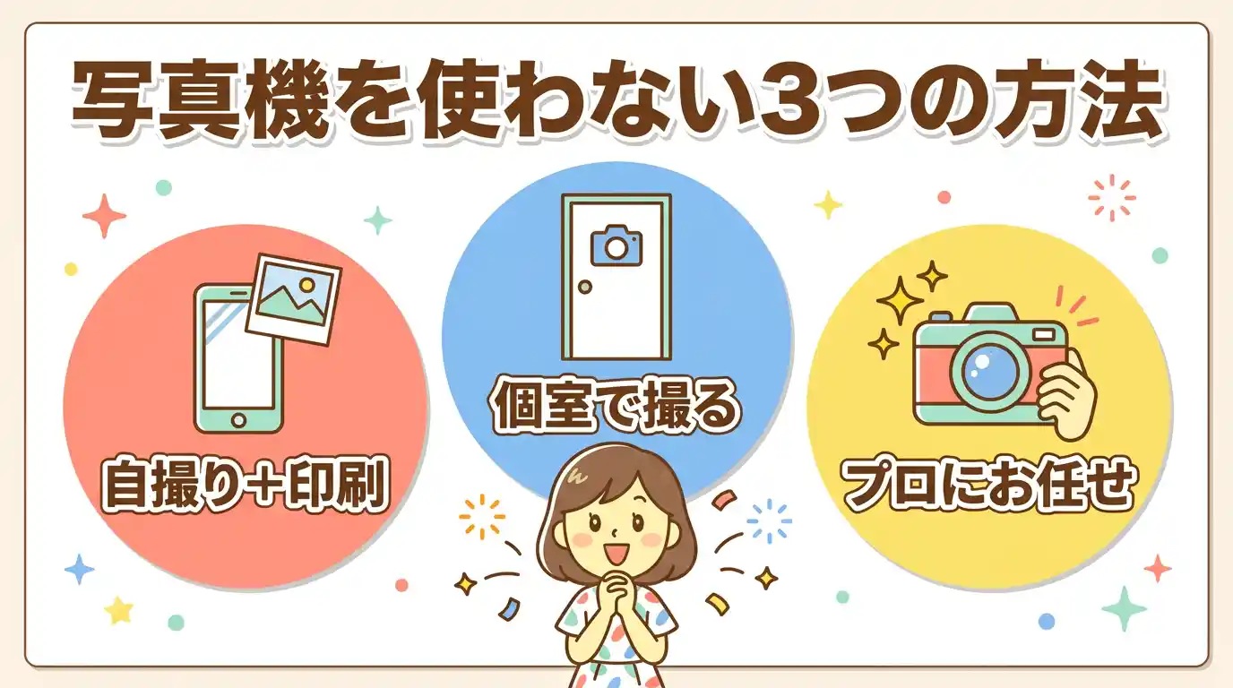 証明写真機を避けてラクに撮れる3つの方法