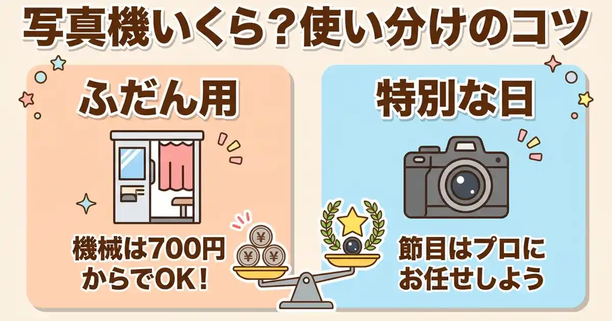 結論：証明写真機はいくらかは用途で決まる〜賢い使い分け5つのカギ〜