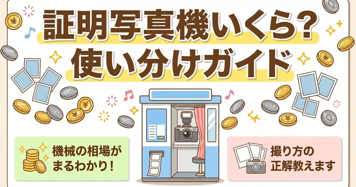 証明写真機はいくら？機械で済む5シーン！プロに任せたい3つの節目