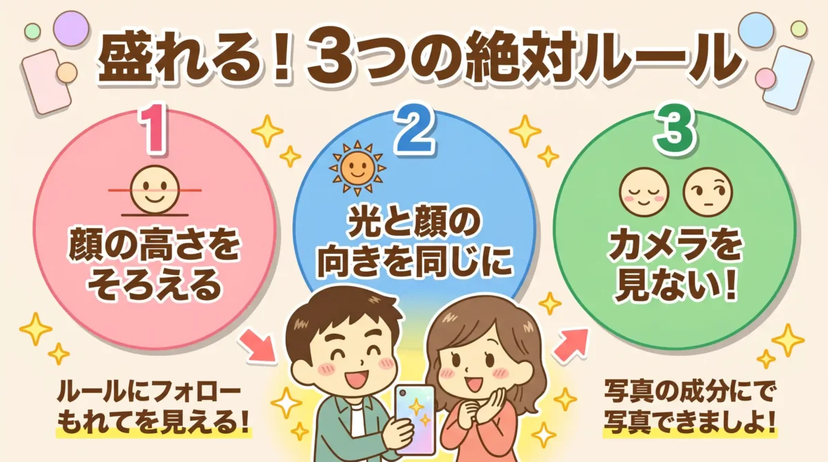 ポーズより前にそろえたい！盛れる撮り方の3つの法則