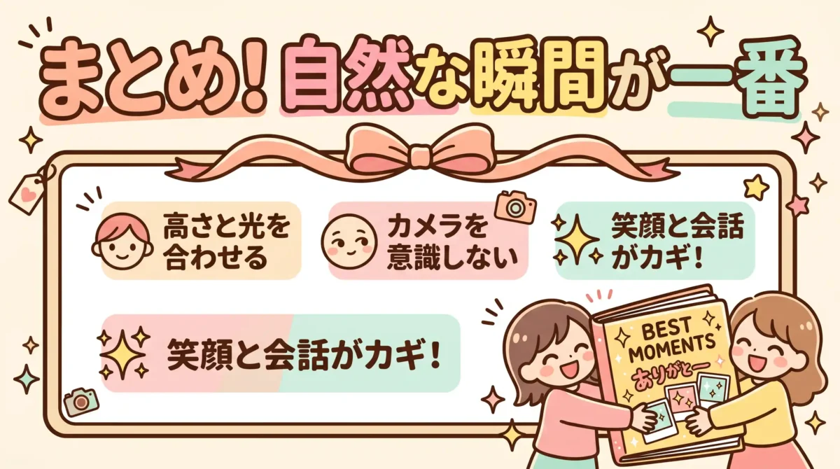 まとめ：2人で盛れる写真は3つの法則と自然な瞬間が鍵