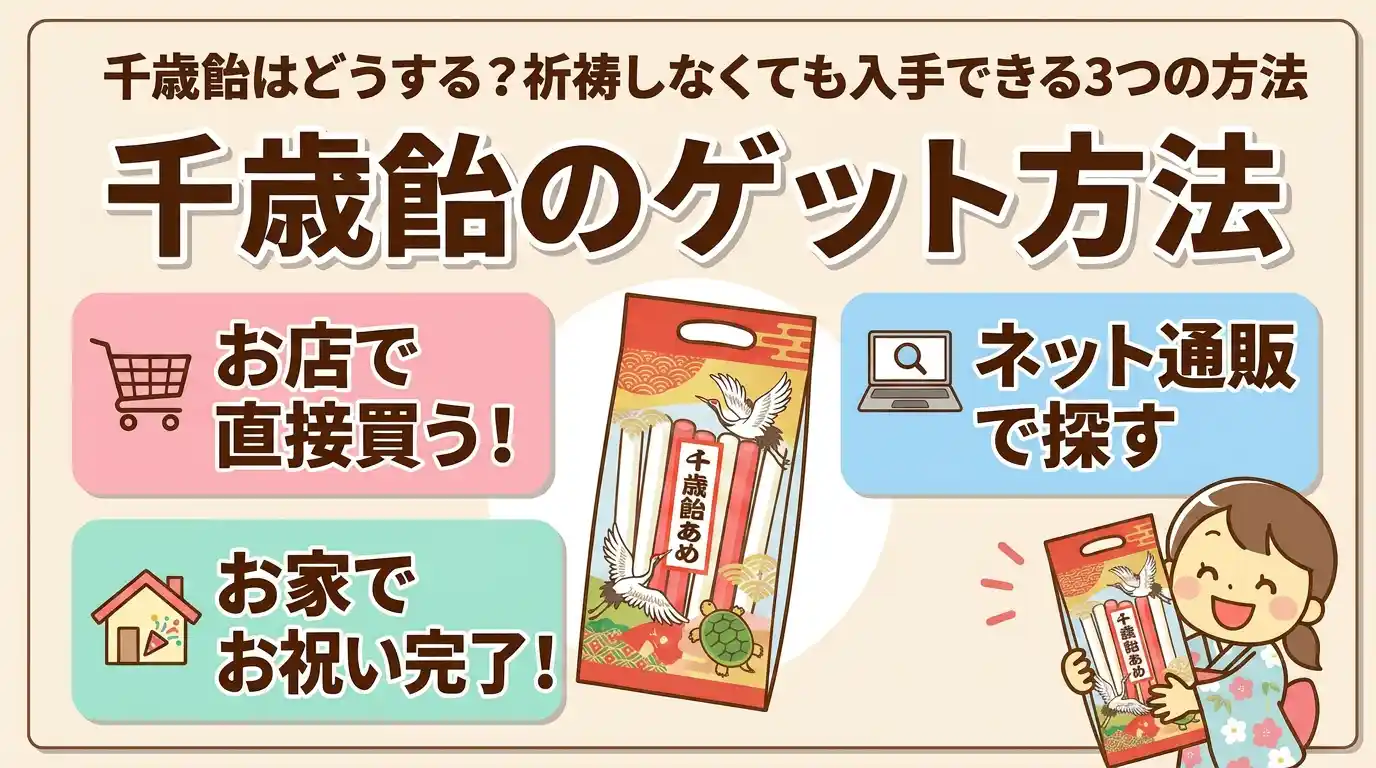 千歳飴はどうする？祈祷しなくても入手できる3つの方法