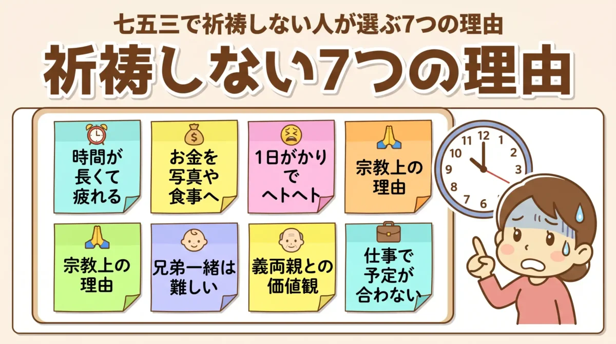 七五三で祈祷しない人が選ぶ7つの理由
