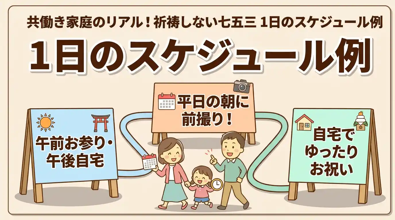 共働き家庭のリアル！祈祷しない七五三 1日のスケジュール例