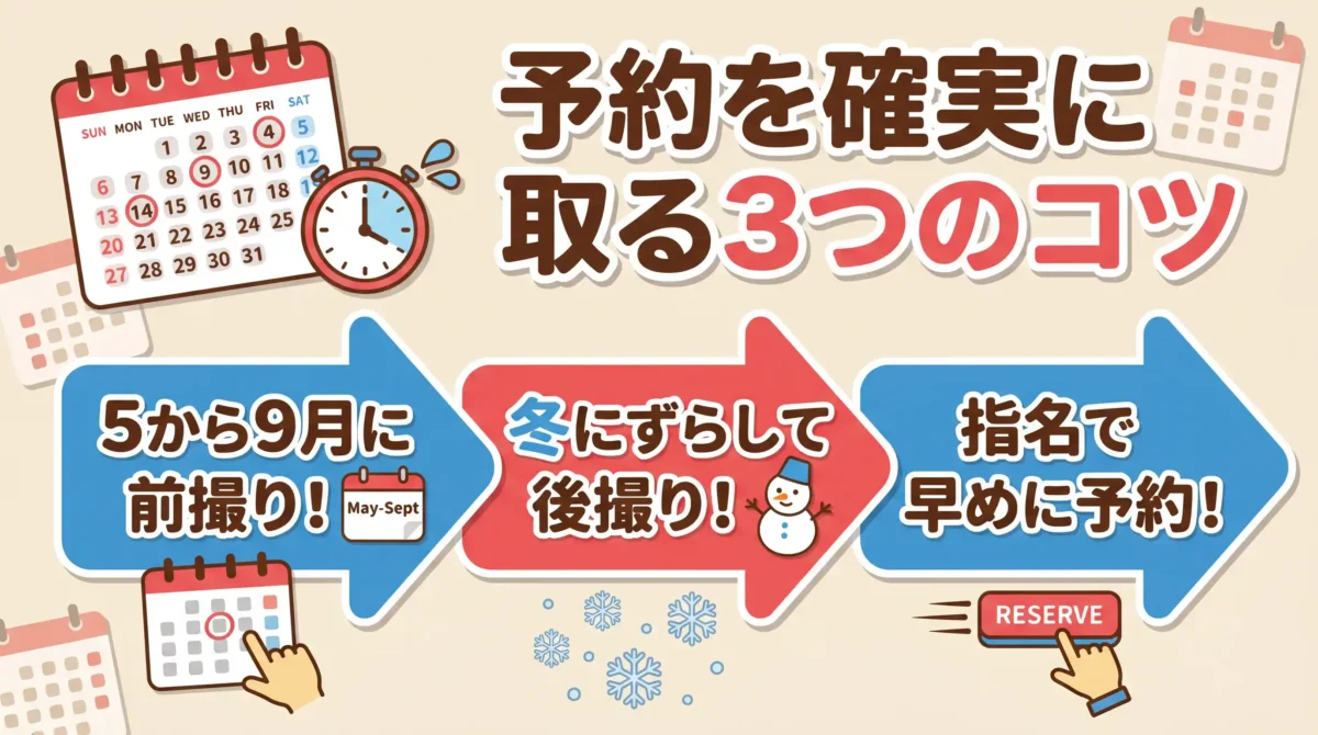 11月の予約争奪戦に間に合わせる3つの確保戦略
