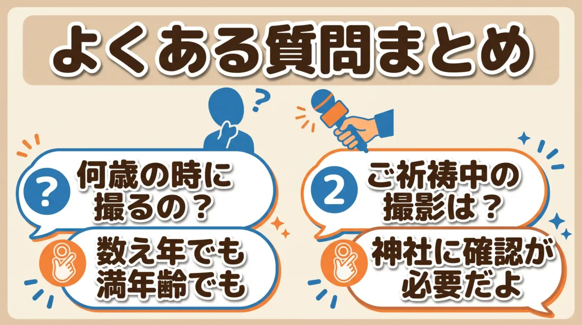 七五三の出張撮影でよくある質問