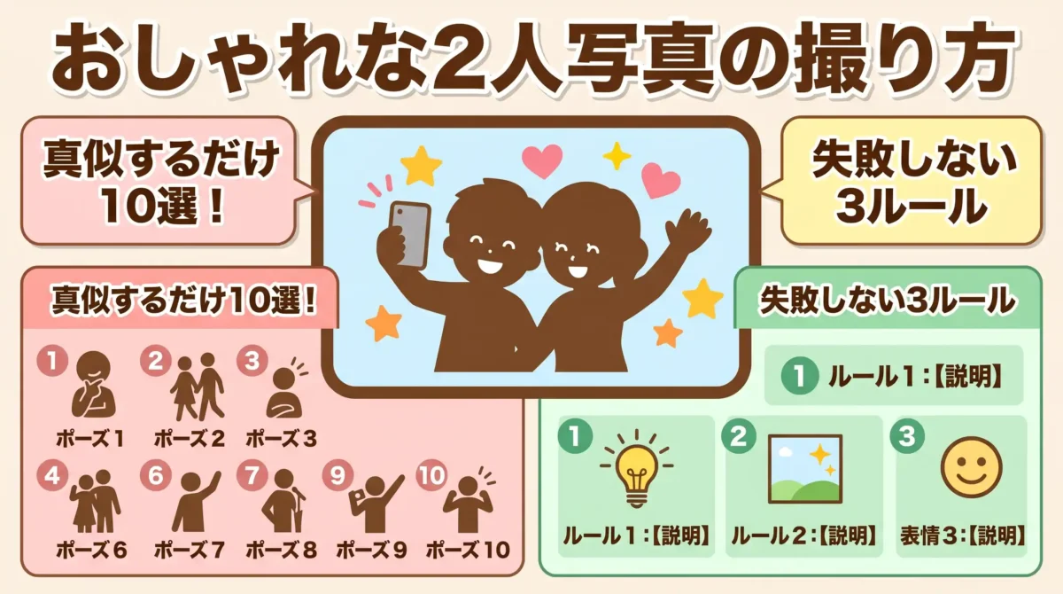 【保存版】おしゃれな写真の撮り方2人10選！失敗を防ぐ3つのルール